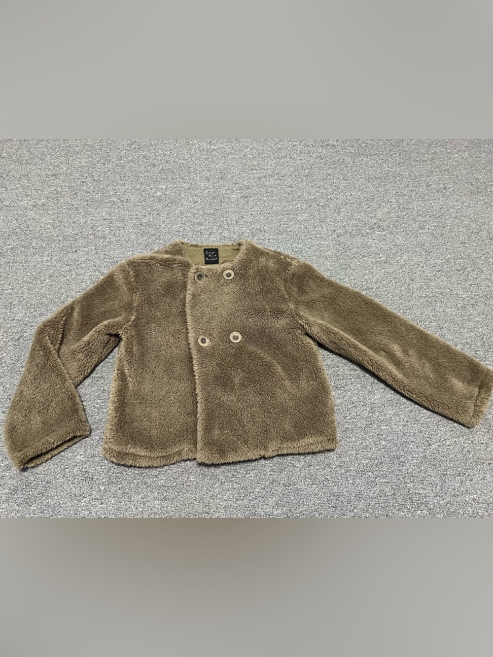 Kid’s Cozy Faux Fur Double-Breasted Kids Jacket - Brown